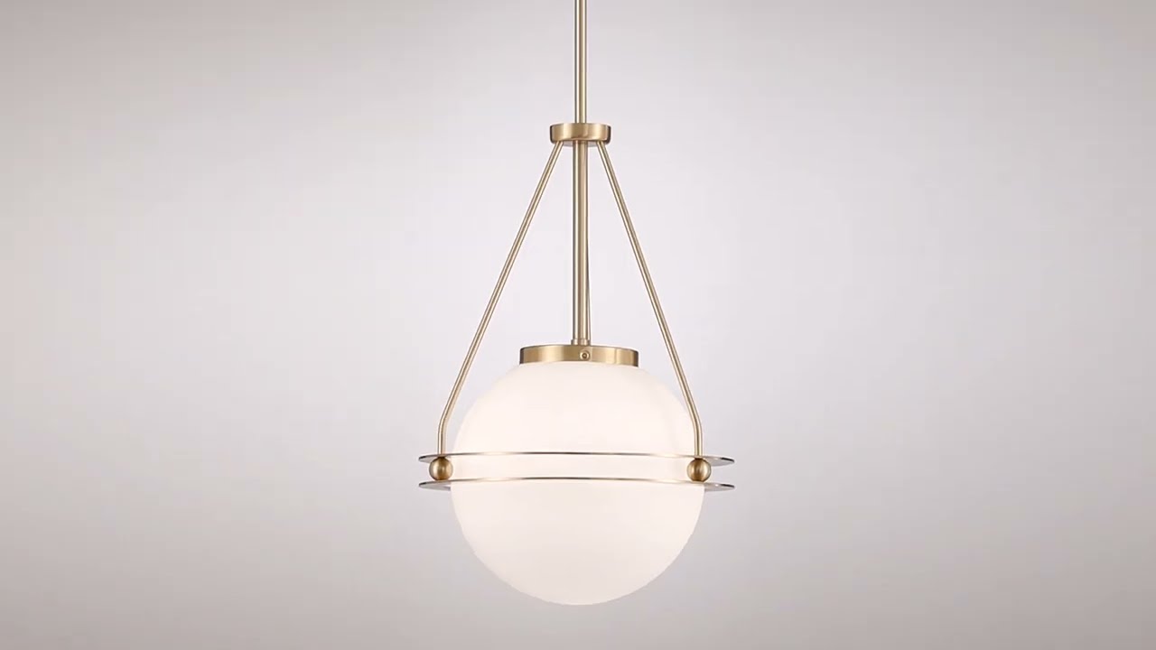 Video 1 Watch A Video About the Possini Euro Saturna Soft Gold Globe Pendant Light