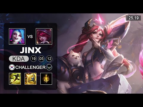 Jinx vs Xayah ADC - KR Challenger - Patch 25.19 Season 15