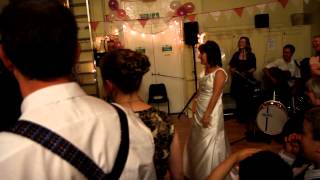 Gill Kim wedding evening Cononley Village Institute