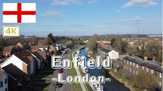 【4K】イギリス ロンドン エンフィールド 海外空撮【Drone】UK Enfield London