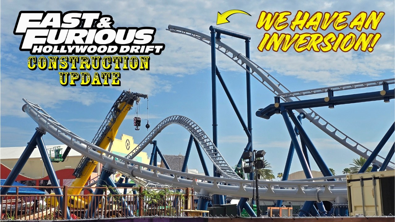 Universal Orlando Resort Fast & Furious: Hollywood Drift Roller Coaster Construction Update 7.17.26