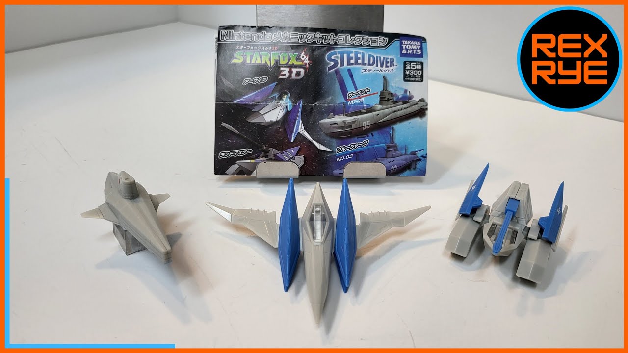 Takara Tomy Arts Star Fox 64 3D Model Kit Review (Arwing, Landmaster, Blue Marine)