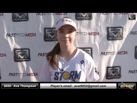 2025 Ava Thompson 4.0 GPA Slapper and Athletic Outfielder Softball Skills Video - California Storm