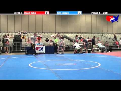 Jacob Rubio vs. Kyle Larson at 2013 Junior Nationals - FILA - FS
