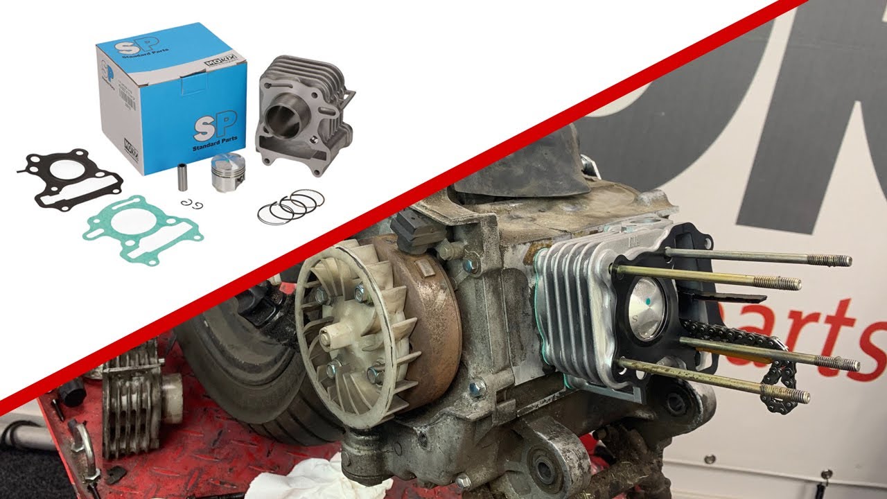 Cilinder vervangen | Peugeot / Sym 50cc 4-takt motor
