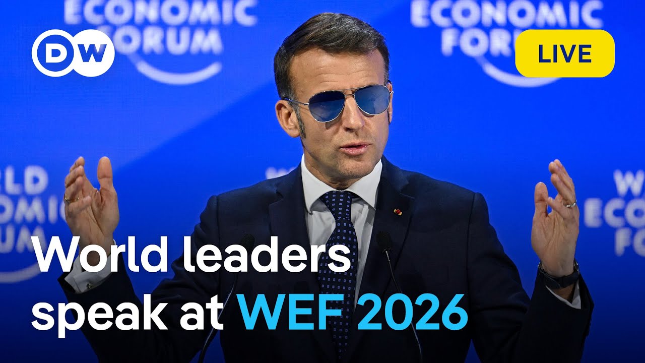Live: Special Address by French President Emmanuel Macron at WEF | DW News