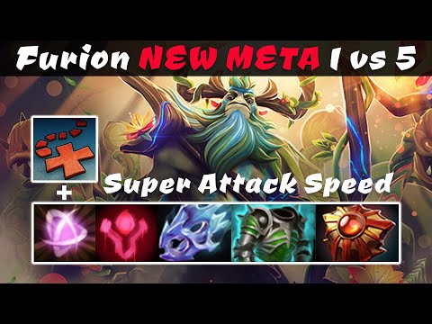 Dota 2 7.29D Nature's Prophet NEW Meta  super fast attack speed + Kunka X mark! 1 vs 5 By GOODWIN!