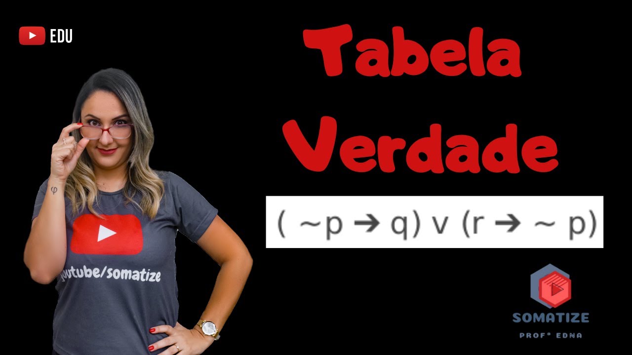 Tabela Verdade da proposição composta - Somatize - Professora Edna Mendes