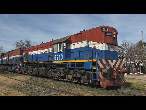 [4K] Tren vacio de NCA con destino a General Deheza pasando por Marcos Juárez!!!!!!