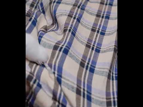 Check Multicolour Cotton Khadi 140 GSM Handwoven Fabric 755 — video
