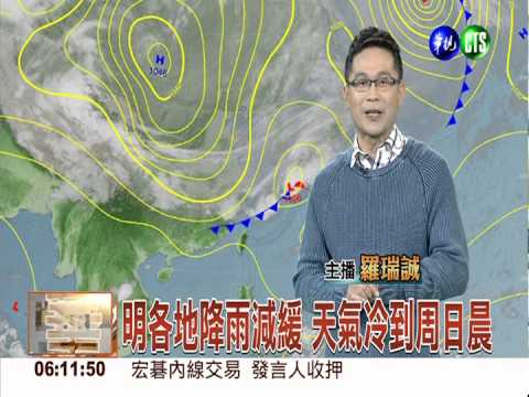 鋒面過冷氣團到 北濕冷南早晚涼