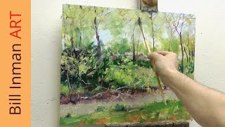 preview picture of video 'Art Class Oil Painting Demo Spring River - Muncie, Indiana'