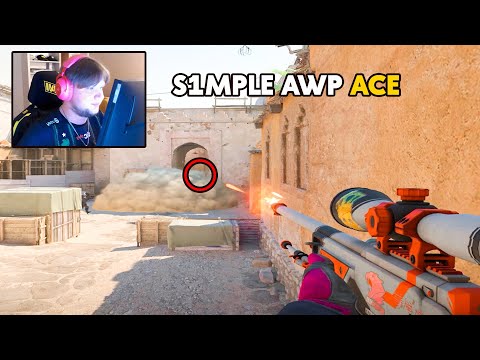 S1MPLE Amazing Awp Ace to win the Round! CS2 Highlights