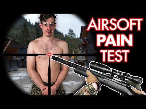 Shooting BARE SKIN - Airsoft sniper experiment