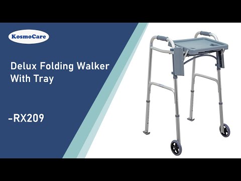 KosmoCare Folding Walker with Tray - Features & Assembly (RX209)