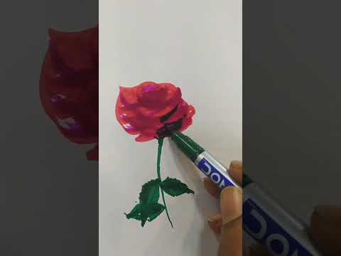 How to Draw a Rose 🌹 step by step #shorts #ytshorts #youtubeshorts #drawing