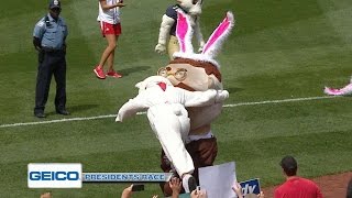 PHI@WSH: Easter bunny lays a hit on Teddy Roosevelt