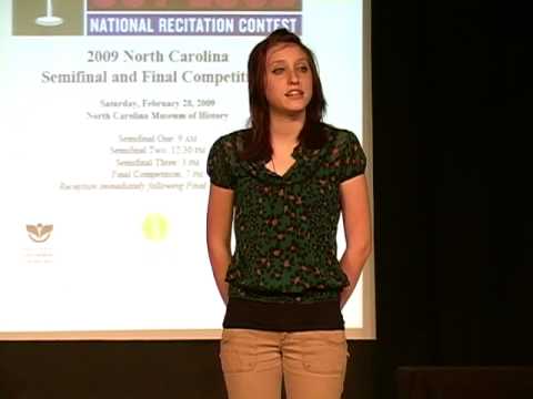 NC Poetry Out Loud 2009 -"The New Decalogue" by Ambrose Bierce