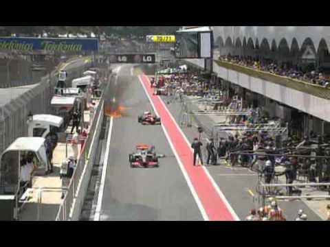 Gorečo štartno-ciljna vrsta in leteči Nakadžima