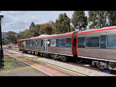 Adelaide suburban diesel 3101/3102 railcars, Mitcham station