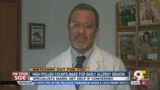 High pollen count means early allergy season
