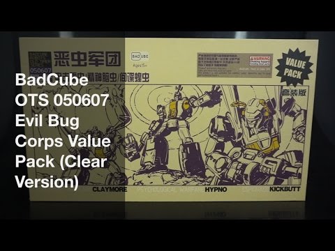 Transformers Review: BadCube OTS-050607 Evil Bug Corps Value Pack (Clear Version). P4L Reviews