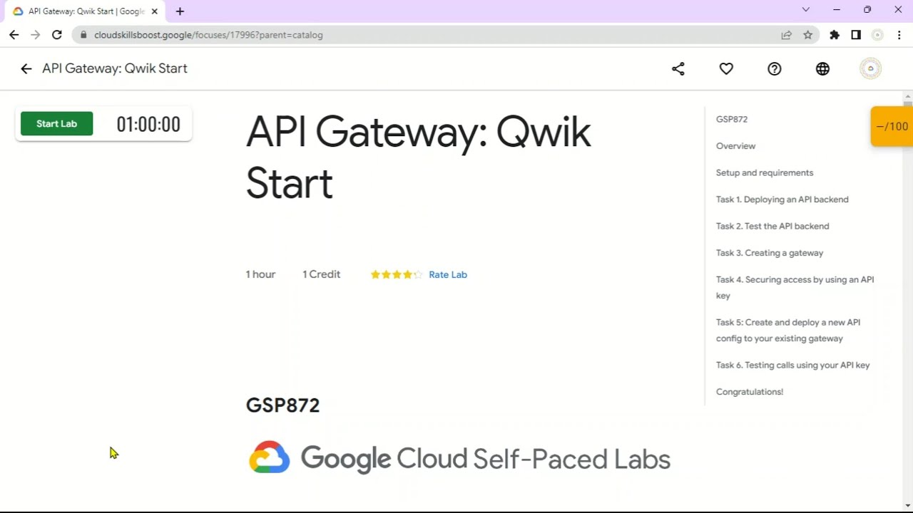 API Gateway Qwik Start || GSP872 || Solution