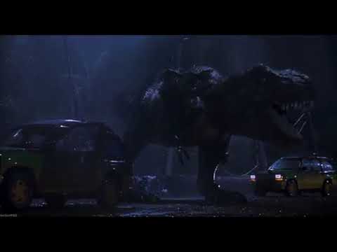 Jurassic Park but the T-rex roar is replaced with a burp