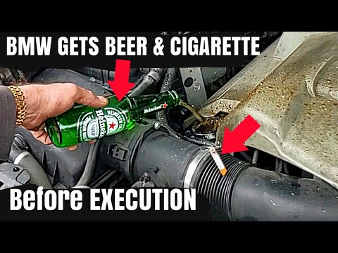 BMW 745i bekommt einen letzten Wunsch! Eine Zigarette und ein Bier! Neutraler Tropfen! 🤣