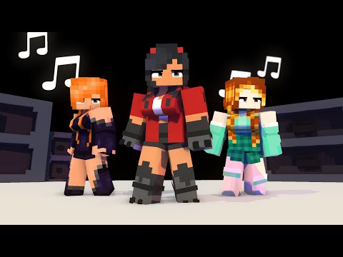 DISCO DISCO PARTY PARTY ULTIM APHMAU AND GIRL CREW LUCINDA AND KIM - MINECRAFT ANIMATION #shorts