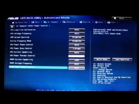 comment regler bios setup utility