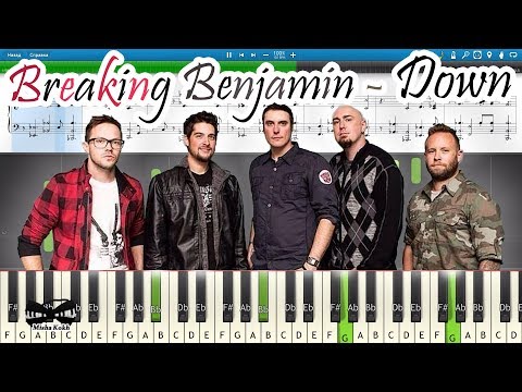 Breaking Benjamin - Down [Piano Tutorial | Sheets | MIDI] Synthesia
