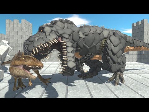 Vastatosaurus Rex vs ALL UNITS in Castle ARBS Animal Revolt Battle Simulator