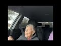 Grandma singing in car La la la