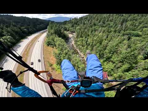 Paragliding Emergency River bank landing on the South Fork Snoqualmie River on BogdanFly X-wing