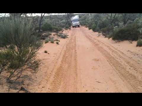 FoxRoo - Googs track. Steve driving up a sand dune.