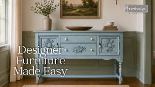 DIY Buffet Makeover for Beginners | Decor Poly, Stencils, Chalk Paste & Furniture Painting Tutorial