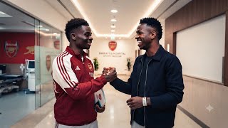 Download lagu SAKA SENDS EMOTIONAL WELCOME MESSAGE AS VINICIUS JUNIOR COMPLETES ARSENAL MEDICAL! 🔥❤️ mp3