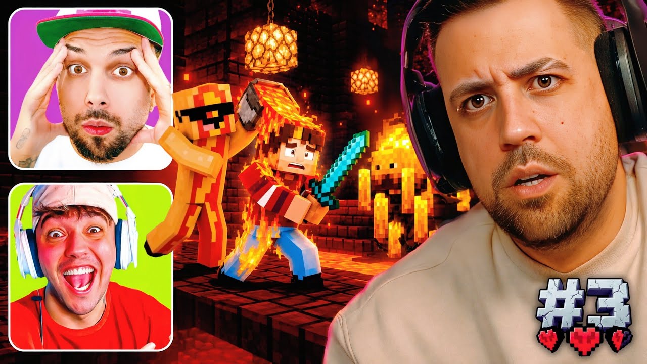 💀 LLEGAMOS AL NETHER Y PASA LO PEOR... 💀 HARDCORE CON PEREIRA Y AGUS #3
