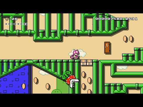 Super Mario Maker 2 - Flooded Pipeline Laybrinth by me
