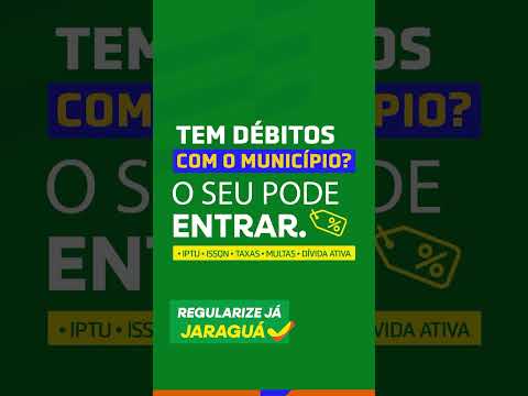 REGULARIZE JÁ JARAGUÁ: APROVEITE AS CONDIÇÕES ESPECIAIS PARA QUITAR SEUS DÉBITOS MUNICIPAIS!