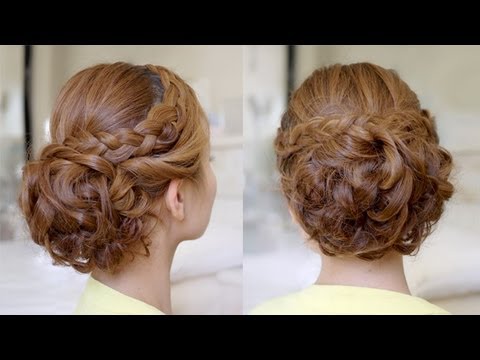 Hair Tutorial: Bridal Curly Updo with Braids