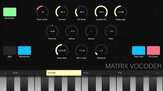 Video thumbnail for Matrix Vocoder for iOS by VirSyn