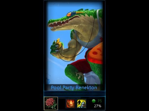 HD - League of Legends Pool Party Renekton Skin Spotlight