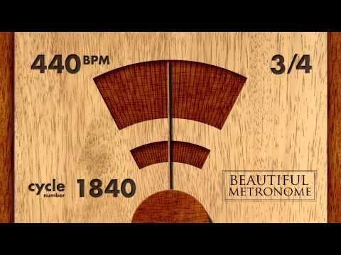 440 BPM 3/4 Wood Metronome HD