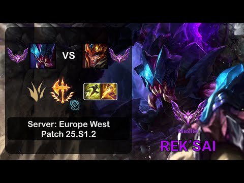 Rek'Sai Jungle vs Jarvan IV - EUW Master - Patch 25.S1.2
