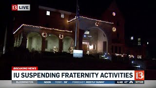 IU suspends activities for fraternities