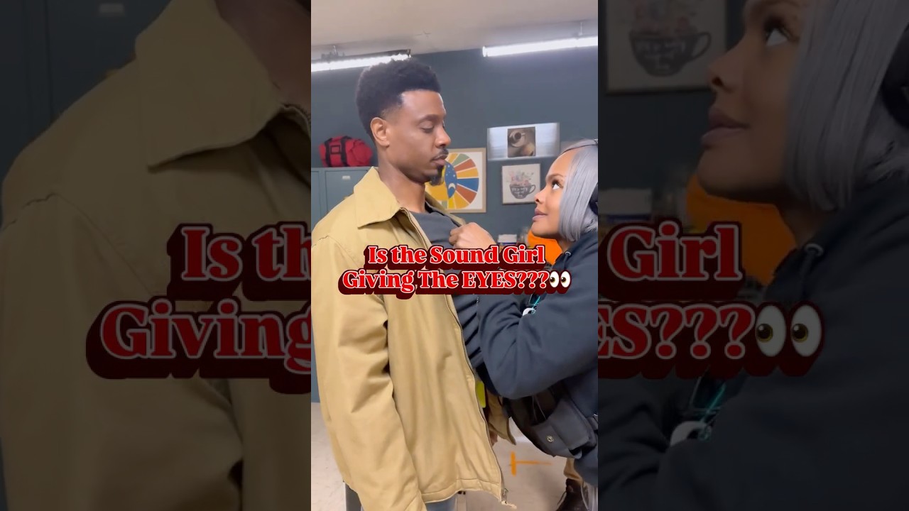 Is the Sound Girl Giving The EYES???👀 #setlife #viral #comedy #soundgirl