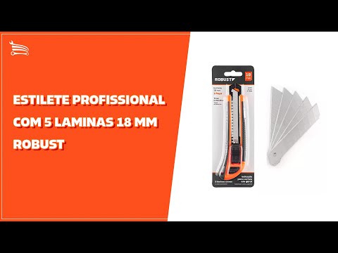Estilete com 5 Lâminas 18mm ROBUST-3370139 - Video