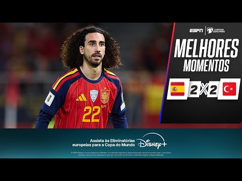 Gols e lances de Espanha x Turquia